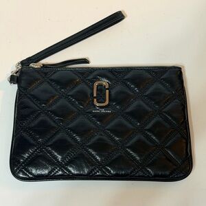 Marc Jacobs Black Quilted Wristlet